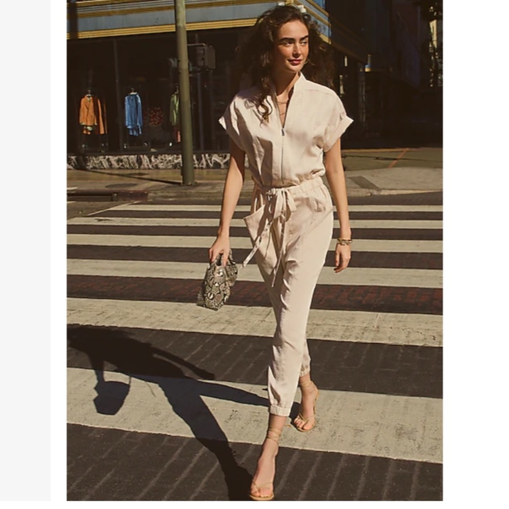 Express Zip Front Utility Jumpsuit